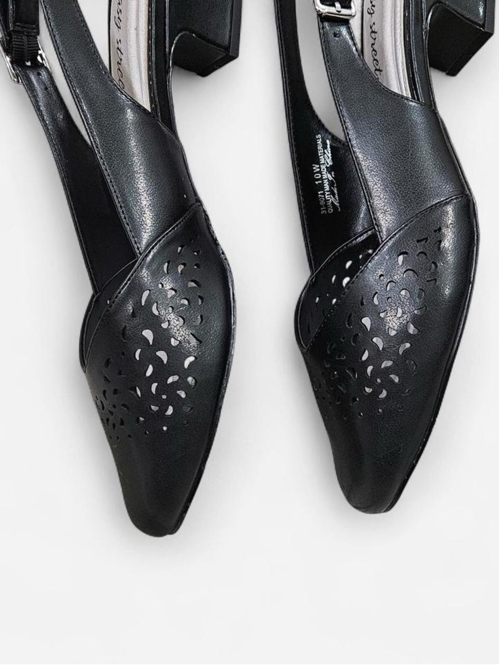 Easy Street Sofie black slingback pumps, women’s size 10W NWOT - Picture 3 of 5